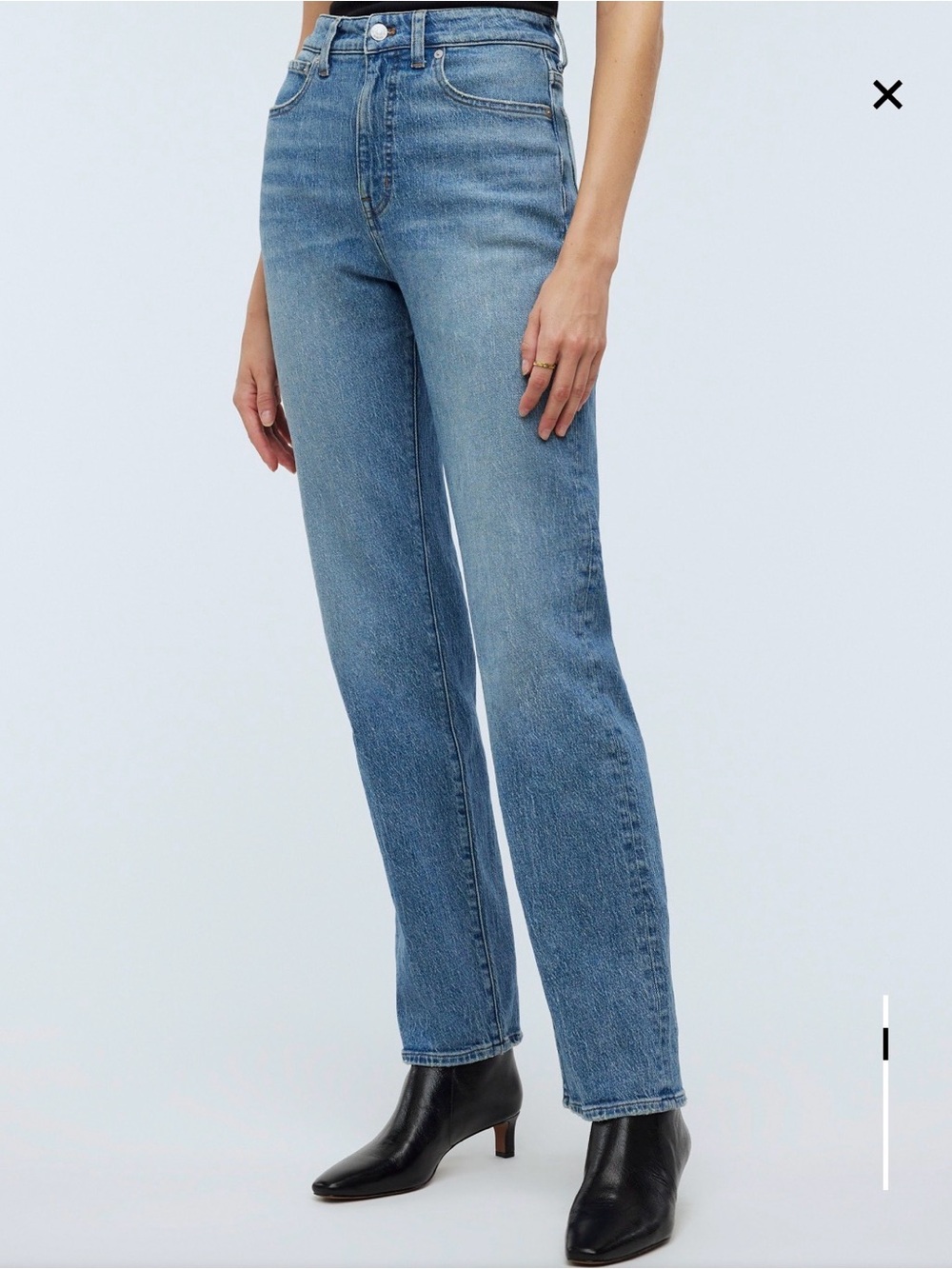 Madewell ‘90s Straight Jeans in Rondell Wash: Crease Edition Size 26
